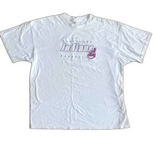 Vintage 90s Cleveland Indians Chief Wahoo Embroidered Tee